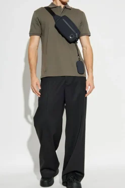 Emporio Armani ZIELONY Bawełniane polo