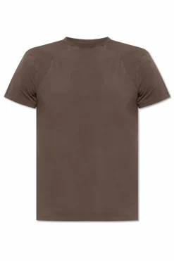 ENTIRE STUDIOS BRĄZOWY Bawełniany t-shirt