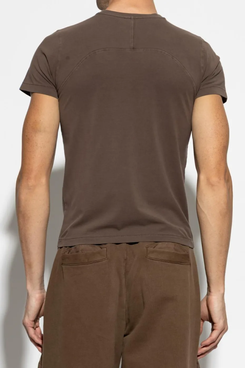 ENTIRE STUDIOS BRĄZOWY Bawełniany t-shirt