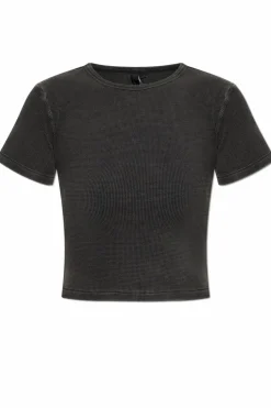 ENTIRE STUDIOS CZARNY T-shirt `Micro Waffle`