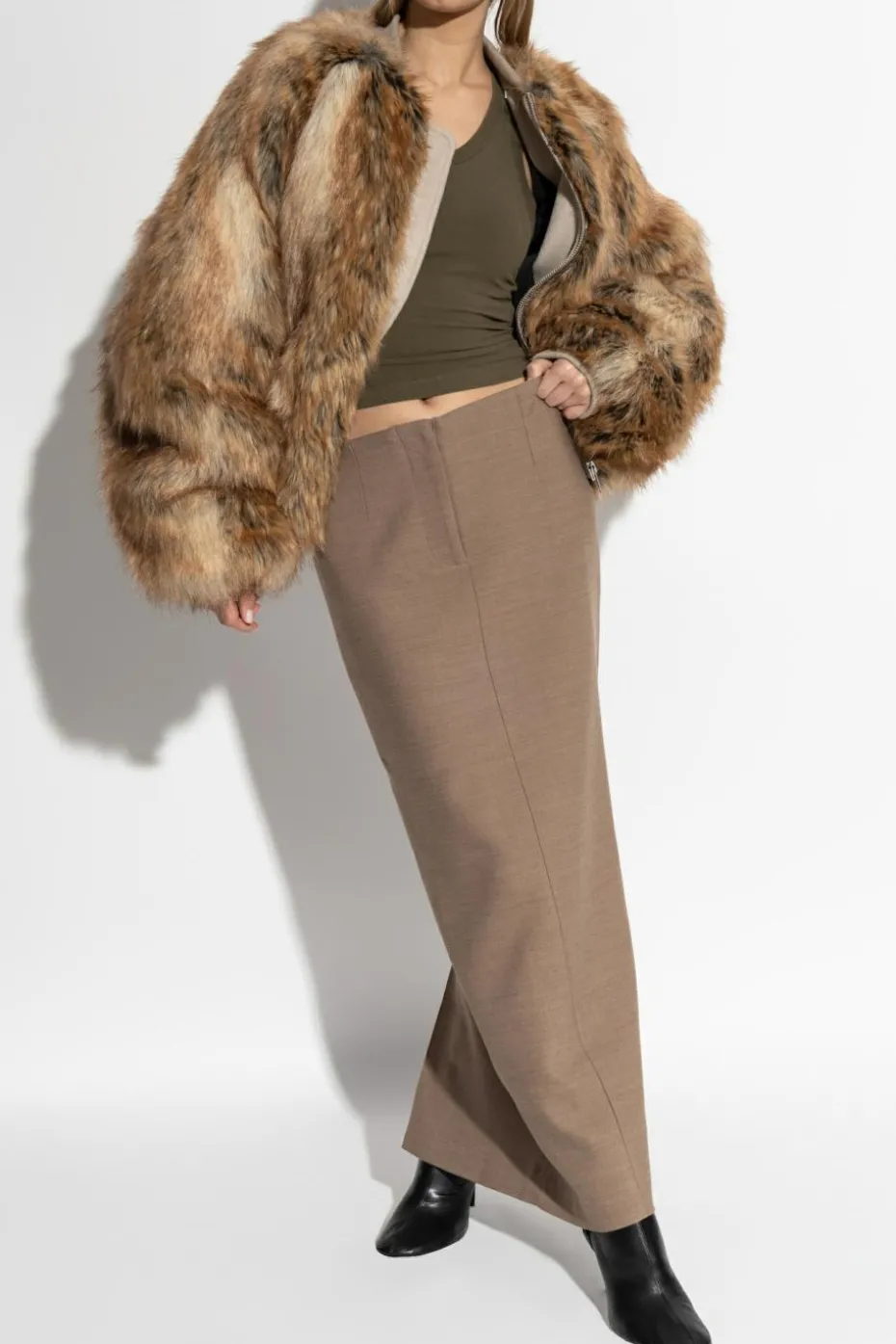 ENTIRE STUDIOS ZIELONY Top `Cropped`