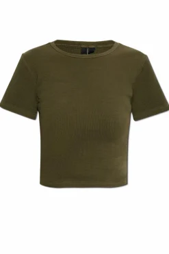 ENTIRE STUDIOS ZIELONY T-shirt `Micro Waffle`