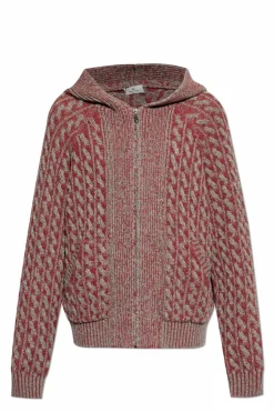 Etro BORDO Kardigan z kapturem