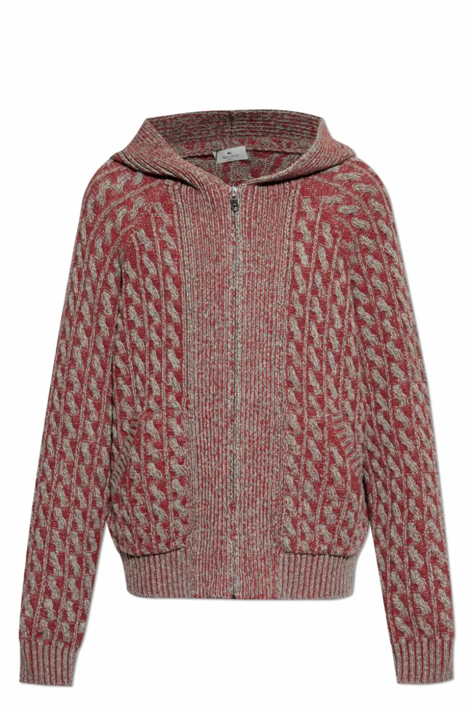 Etro BORDO Kardigan z kapturem