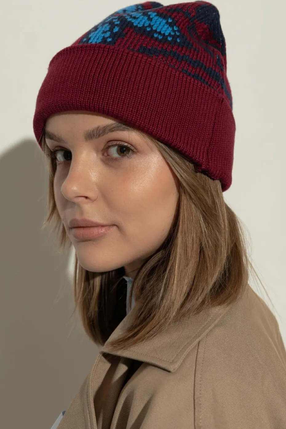 Etro BORDO Wełniana czapka