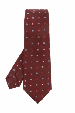 Etro BORDO Wzorzysty krawat