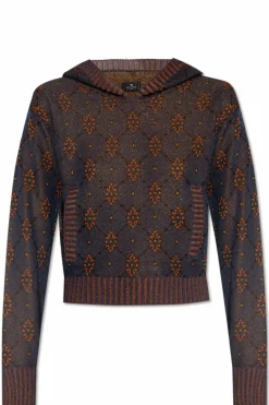 Etro BRĄZOWY Bluza z kapturem