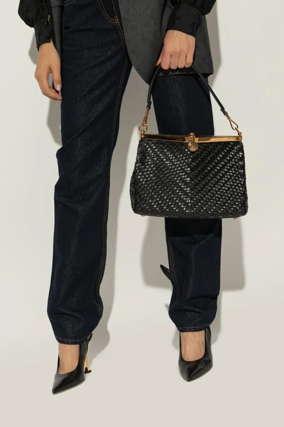 Etro CZARNY Torba do ręki `Vela Medium`