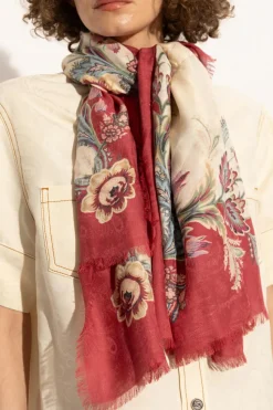 Etro CZERWONY Wzorzysta chusta