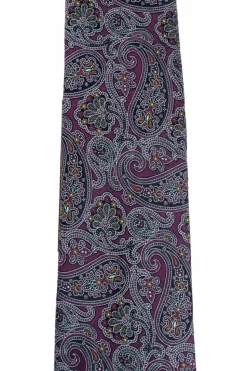 Etro FIOLETOWY Wzorzysty krawat