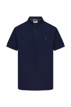 Etro GRANATOWY Bawełniane polo