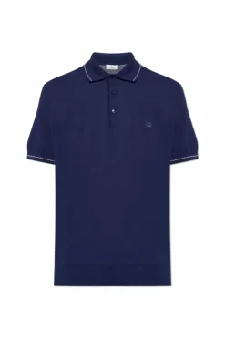 Etro GRANATOWY Bawełniane polo z wyszytym logo