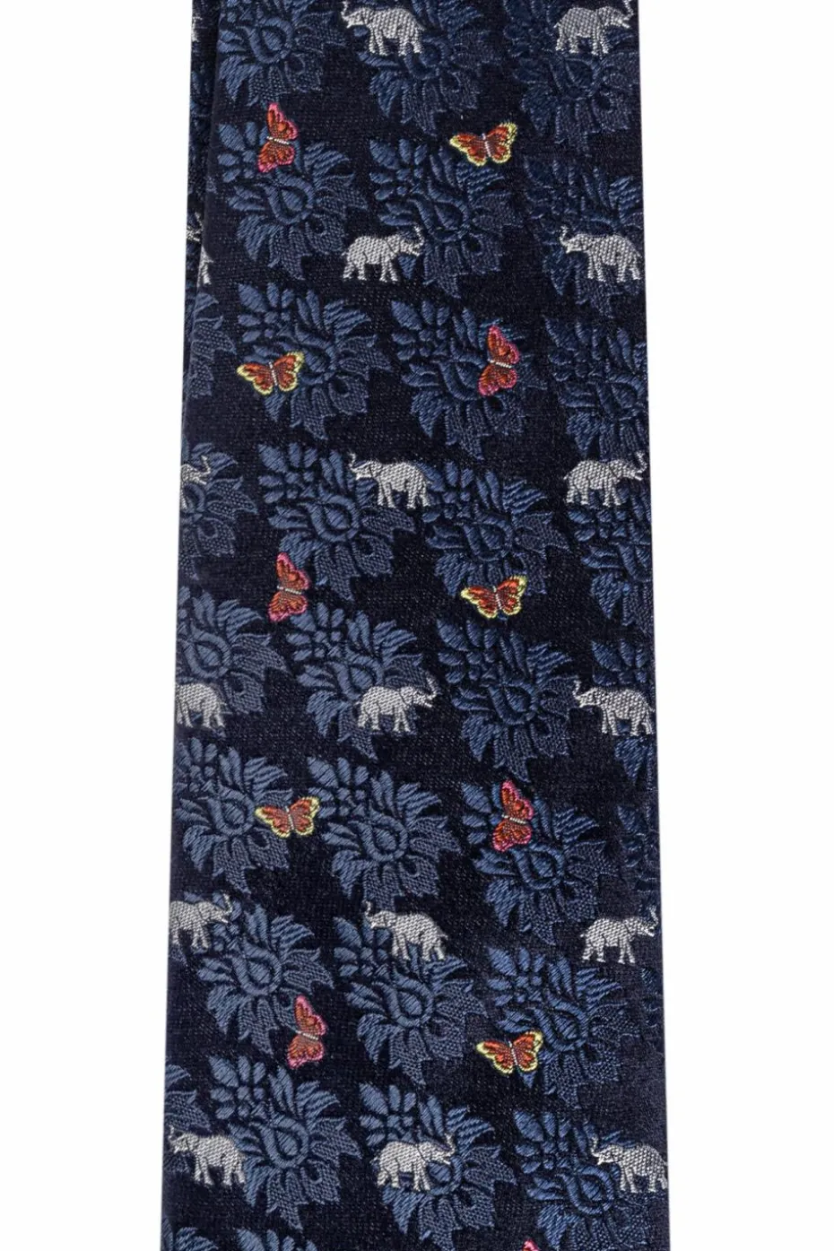 Etro GRANATOWY Jedwabny krawat
