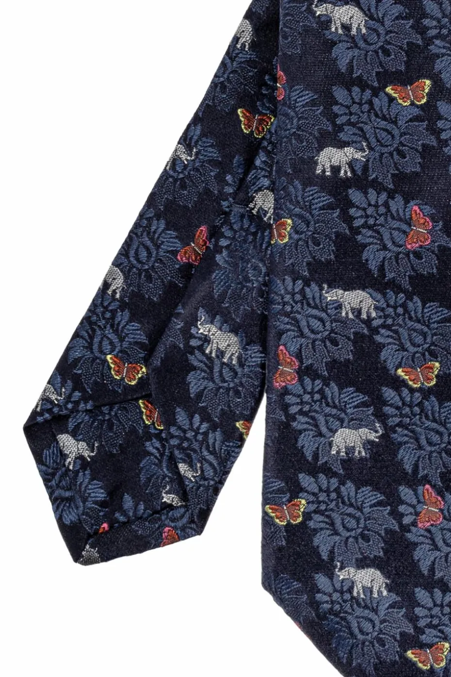 Etro GRANATOWY Jedwabny krawat