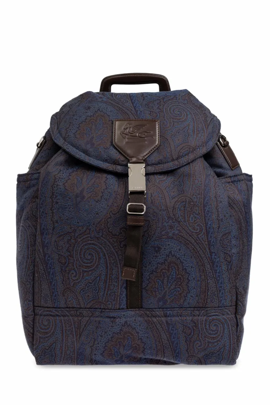 Etro GRANATOWY Plecak z motywem ‘paisley’