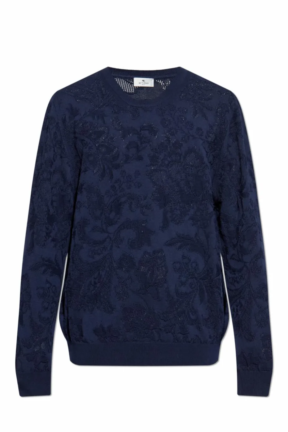 Etro GRANATOWY Sweter z okrągłym dekoltem