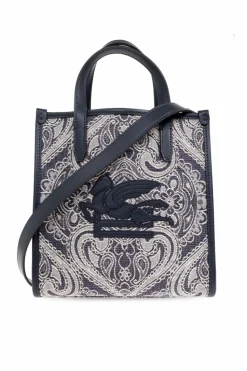 Etro GRANATOWY Torba do ręki