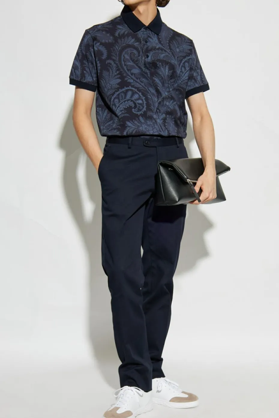 Etro GRANATOWY Wzorzyste polo