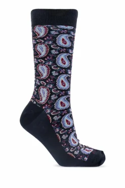 Etro GRANATOWY Wzorzyste skarpety