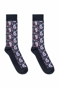 Etro GRANATOWY Wzorzyste skarpety