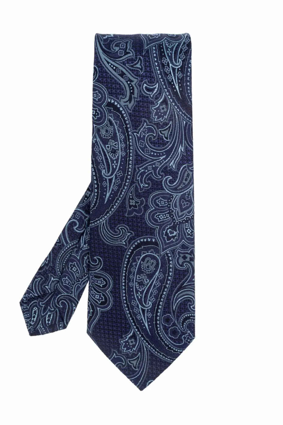Etro GRANATOWY Wzorzysty krawat