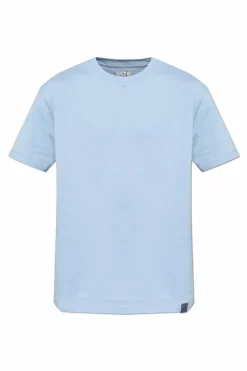 Etro jasnoniebieski T-shirt z okrągłym dekoltem