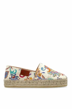 Etro kremowy Espadryle na platformie