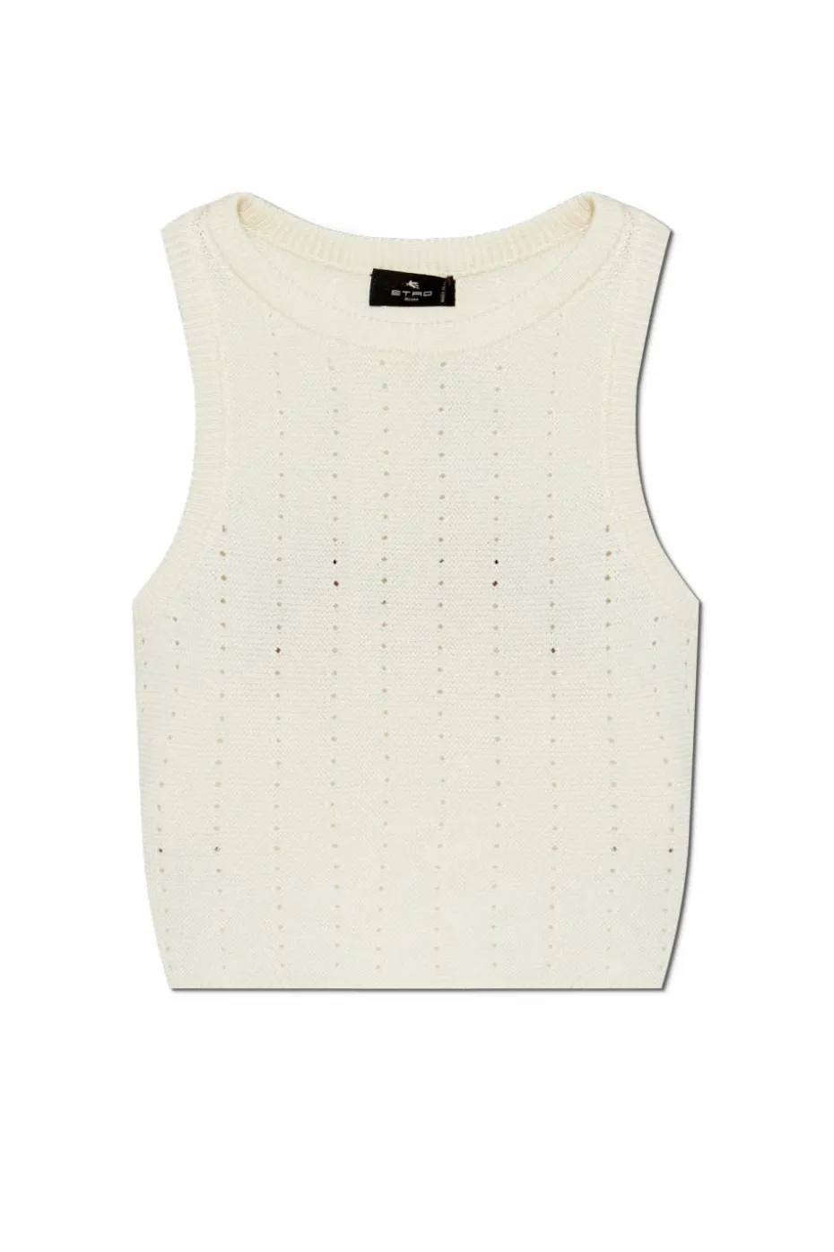 Etro kremowy Krótki top