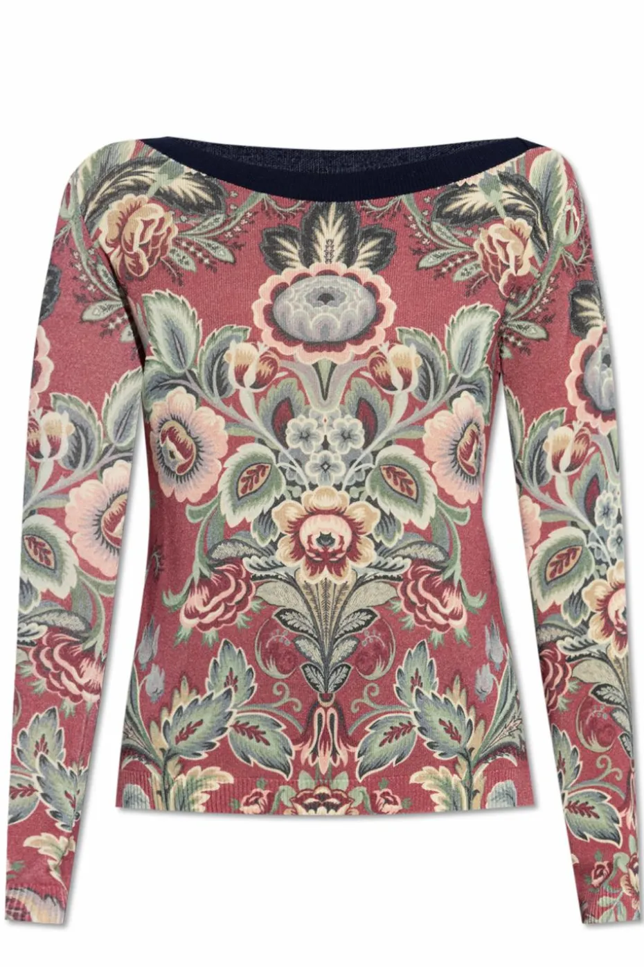 Etro MULTIKOLOR Sweter z motywem kwiatowym