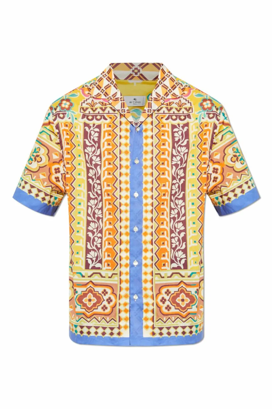 Etro MULTIKOLOR Wzorzysta koszyka z krótkimi rękawami