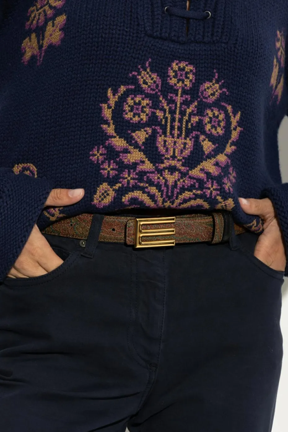 Etro MULTIKOLOR Wzorzysty pasek