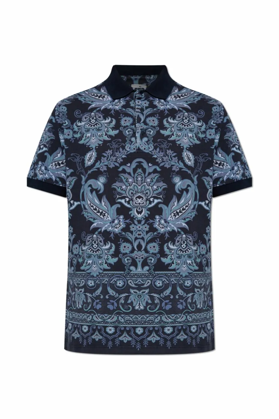 Etro NIEBIESKI Wzorzyste polo