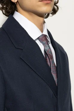 Etro NIEBIESKI Wzorzysty krawat