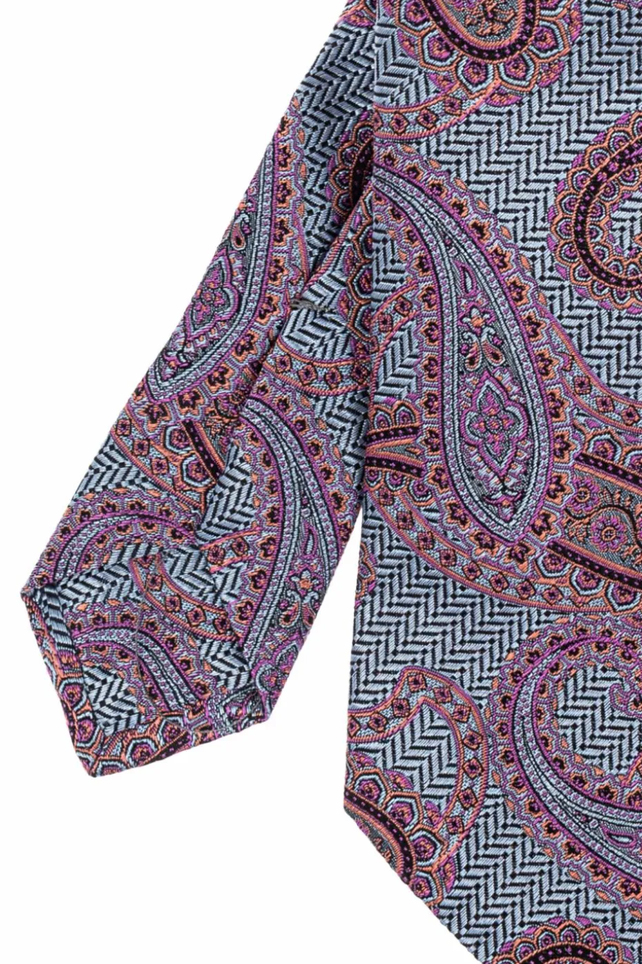 Etro NIEBIESKI Wzorzysty krawat