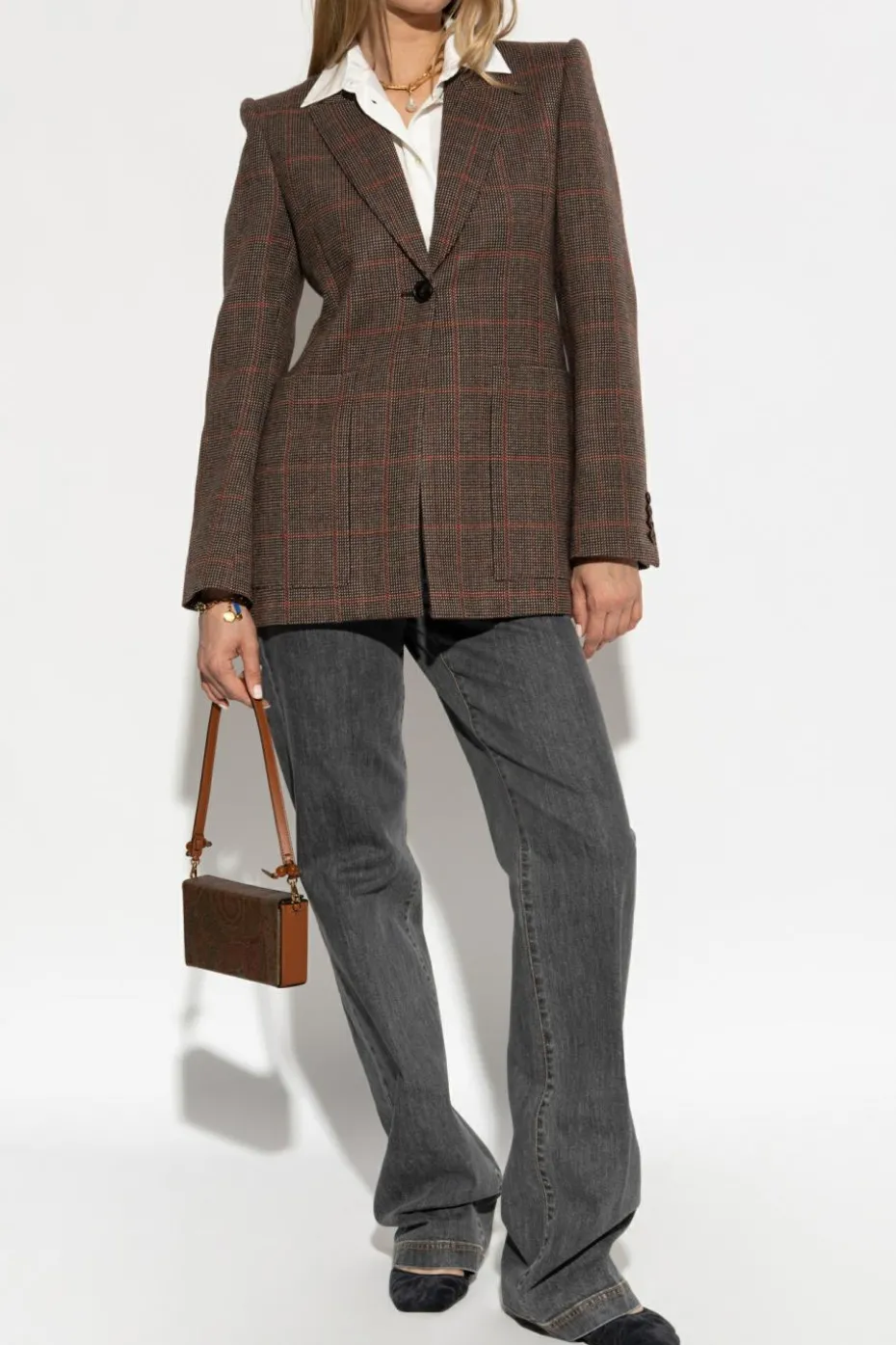 Etro SZARY Jeansy z logo