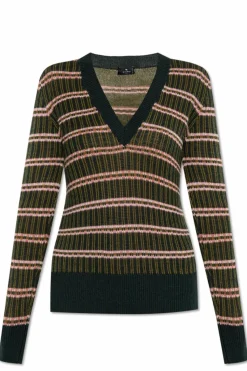 Etro ZIELONY Sweter w paski