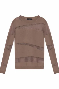 Fabiana Filippi BRĄZOWY Sweter z okrągłym dekoltem