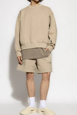 Fear Of God Essentials beżowy Dresowe szorty