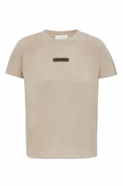 Fear Of God Essentials beżowy T-shirt z logo