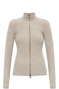 Fear Of God Essentials beżowy Kardigan ze stójką
