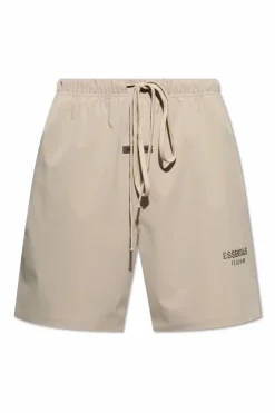 Fear Of God Essentials beżowy Szorty z logo
