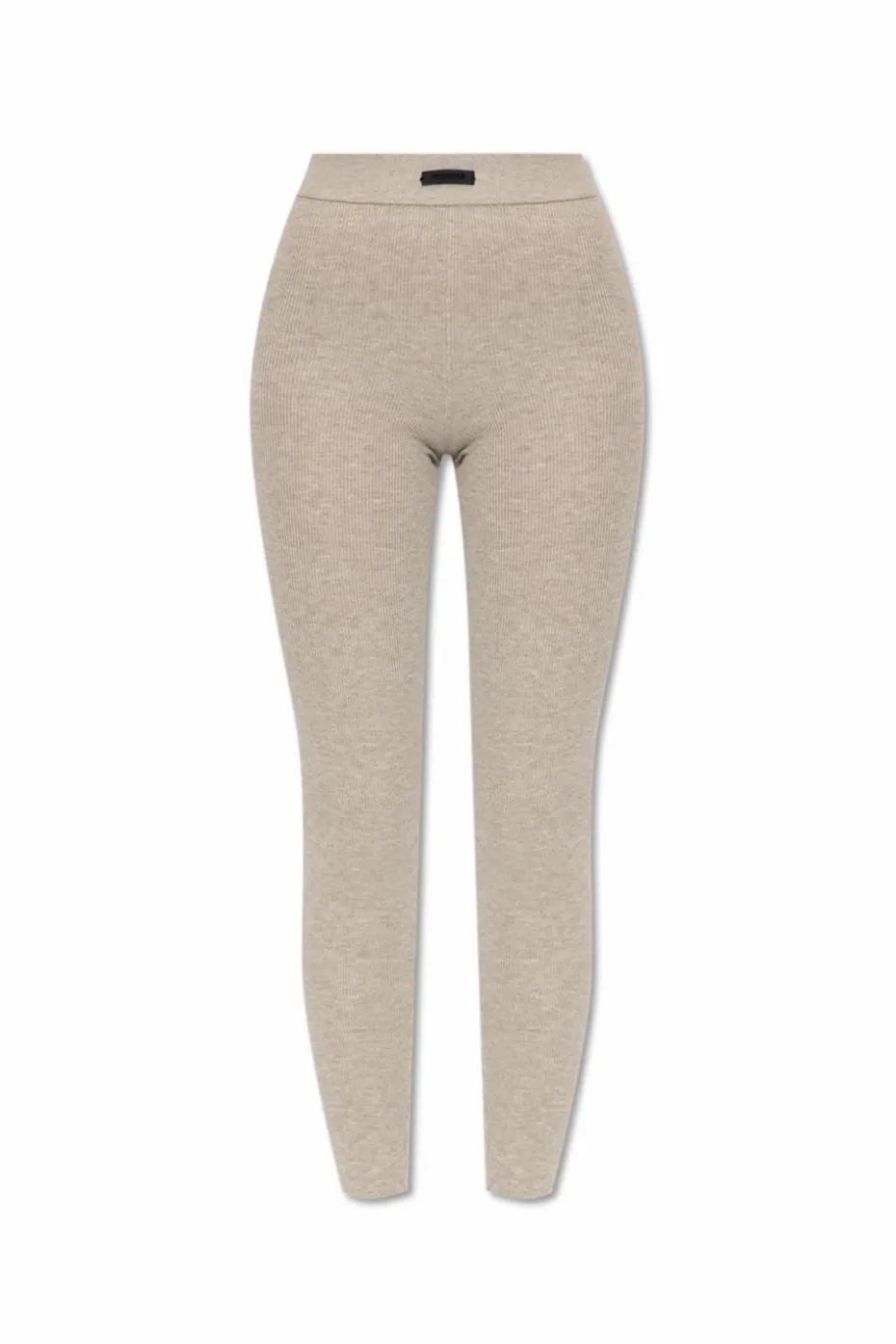 Fear Of God Essentials beżowy Dzianinowe legginsy