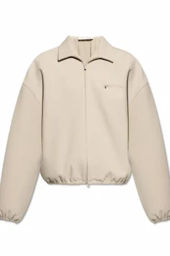 Fear Of God Essentials beżowy Kurtka z kołnierzykiem