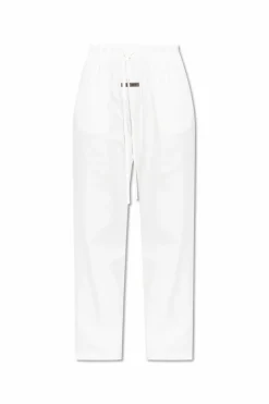 Fear Of God Essentials BIAŁY Bawełniane spodnie