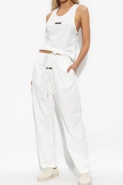 Fear Of God Essentials BIAŁY Bawełniane spodnie