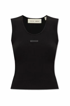 Fear Of God Essentials CZARNY Dzianinowy top