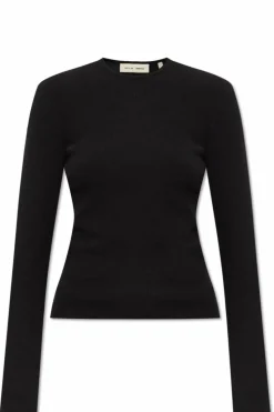 Fear Of God Essentials CZARNY Sweter z okrągłym dekoltem