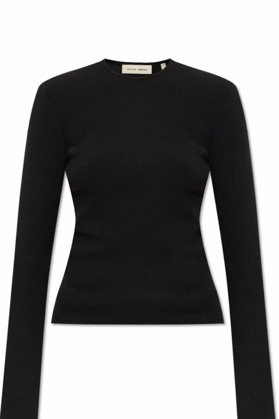 Fear Of God Essentials CZARNY Sweter z okrągłym dekoltem