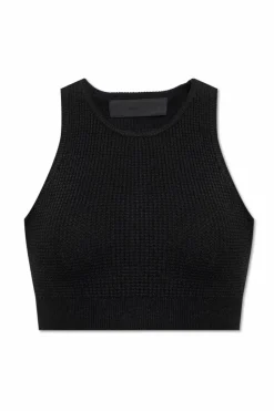 Fear Of God Essentials CZARNY Prążkowany top