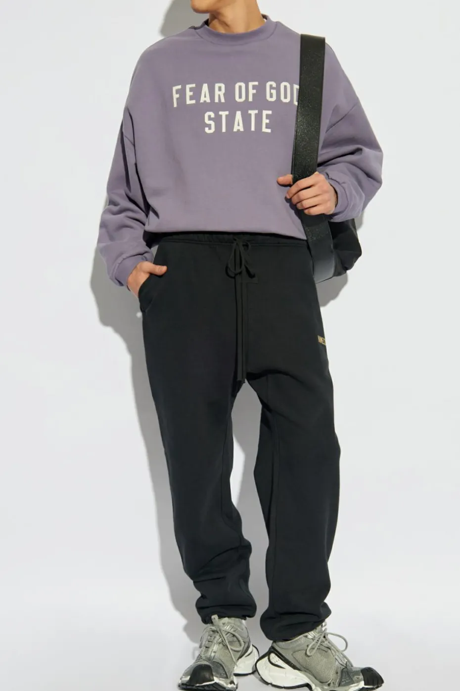 Fear Of God Essentials FIOLETOWY Bluza z logo